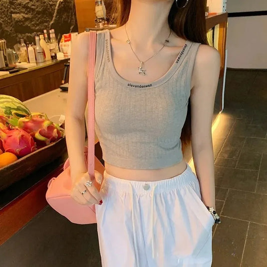 Ribbed Scoop Neck Crop Top Image 2
