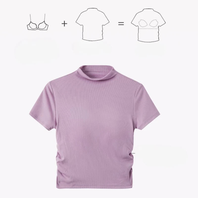 High Neck Fitted Crop Top