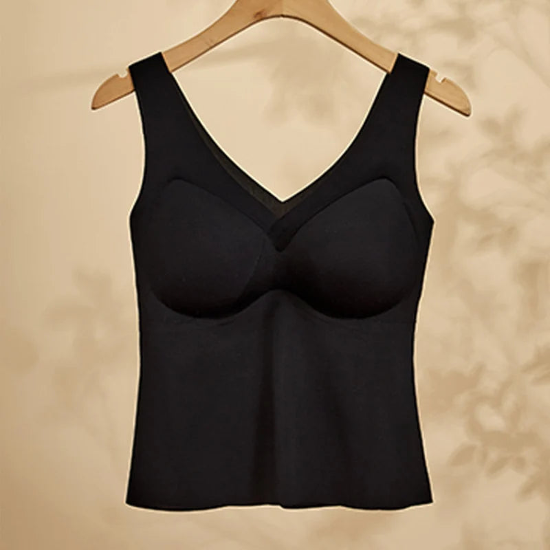 Slim-Fit V-Neck Sleeveless Top