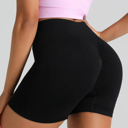 Black Seamless Gym Shorts