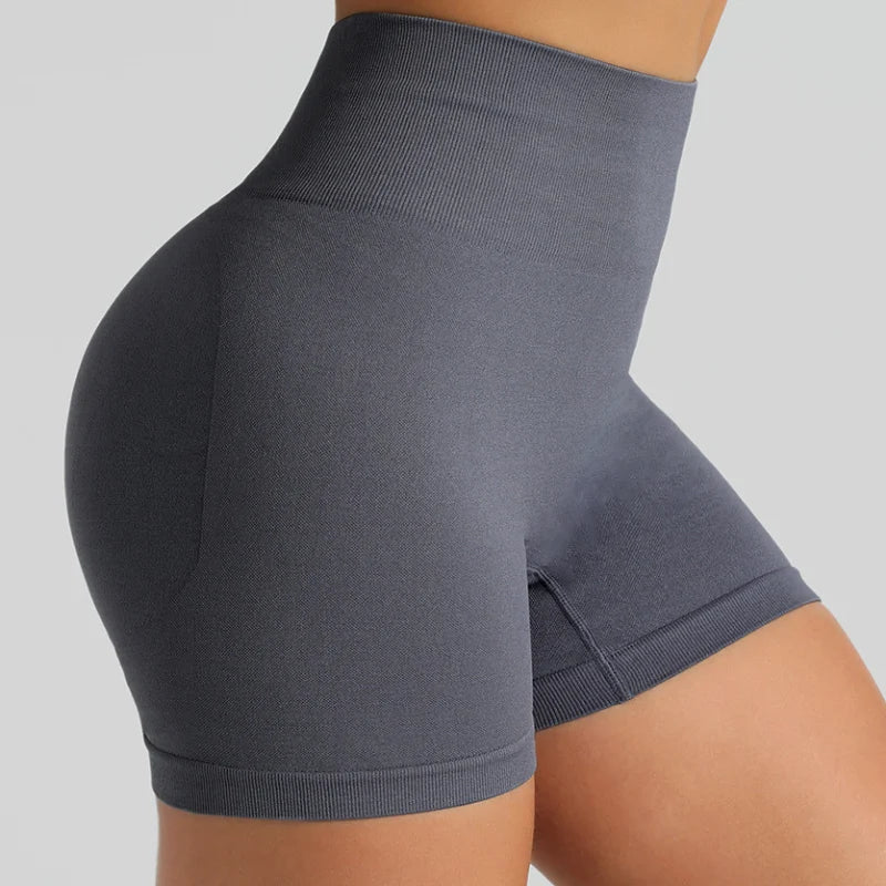 Black Seamless Gym Shorts