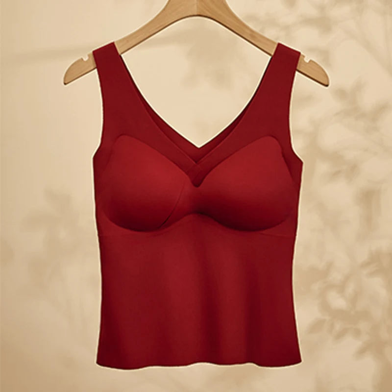 Slim-Fit V-Neck Sleeveless Top