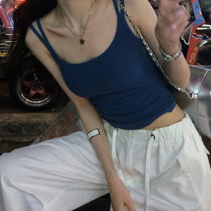 Ribbed Stretch Crop Tank