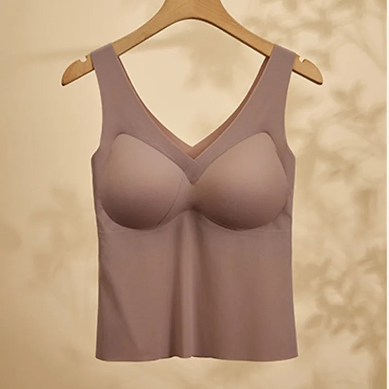 Slim-Fit V-Neck Sleeveless Top