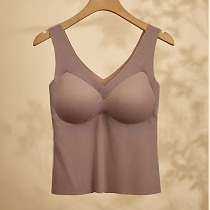 Slim-Fit V-Neck Sleeveless Top