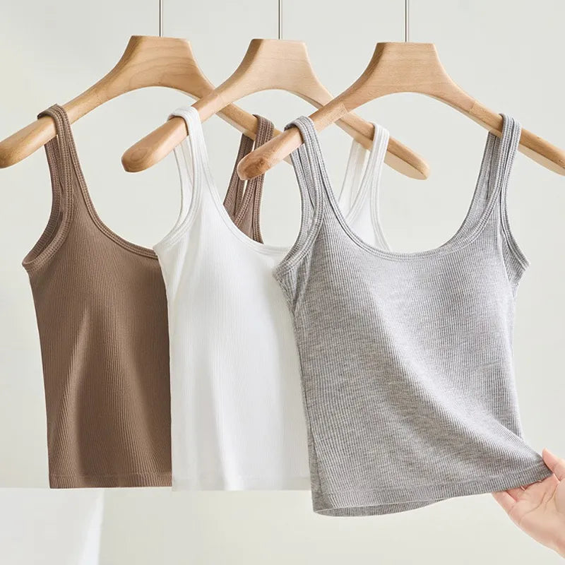 Seamless Ribbed Tank Bra Image 3