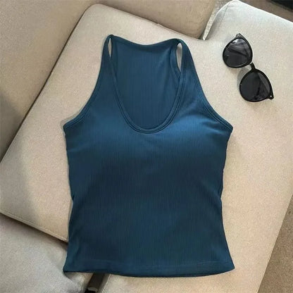 Scoop Neck Ribbed Tank Image 8