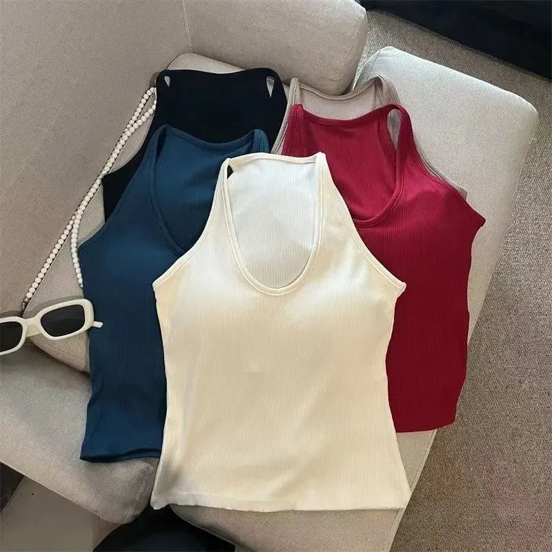 Scoop Neck Ribbed Tank Image 5