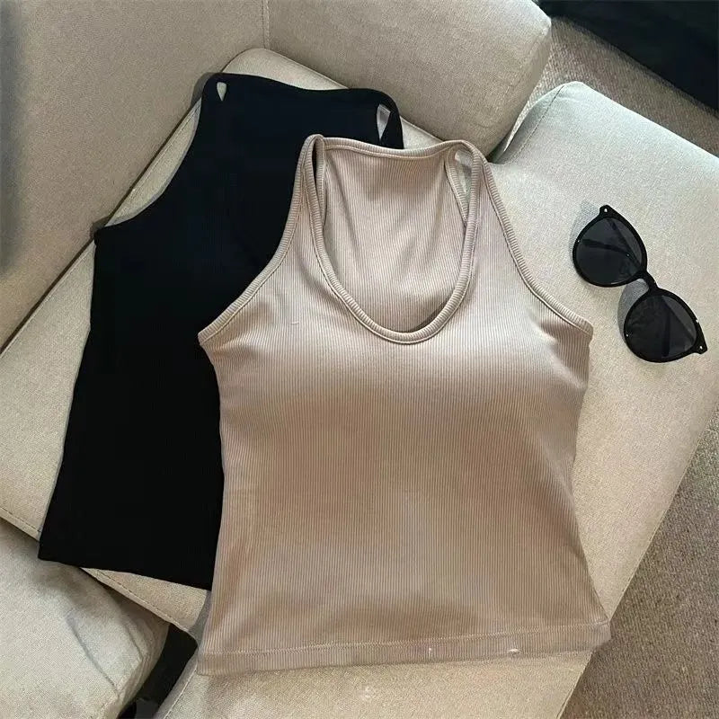 Scoop Neck Ribbed Tank Image 3