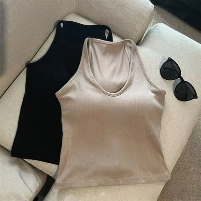Scoop Neck Ribbed Tank Image 3