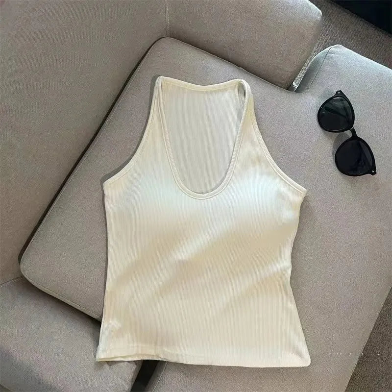 Scoop Neck Ribbed Tank Image 2