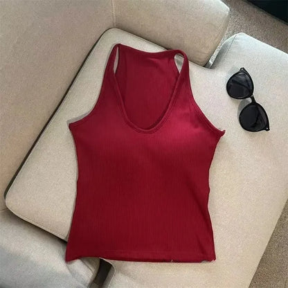 Scoop Neck Ribbed Tank Image 4
