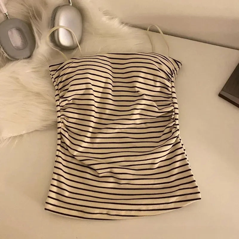 Ruched Striped Cami Top Image 3