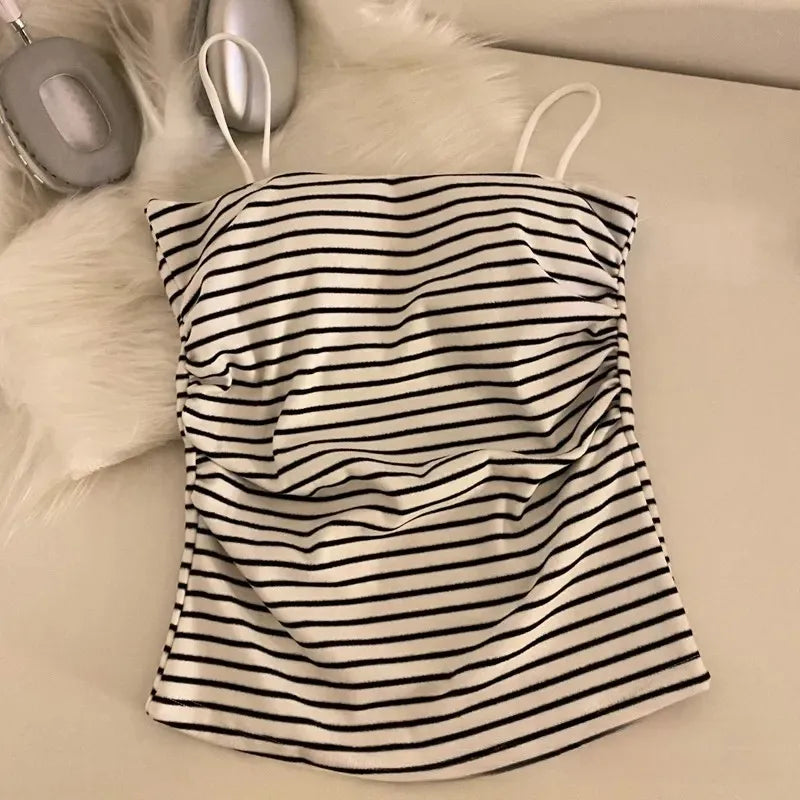 Ruched Striped Cami Top Image 4