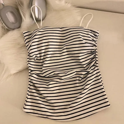 Ruched Striped Cami Top Image 4