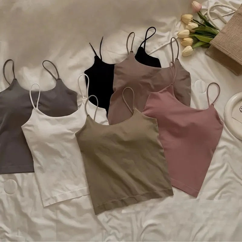 Seamless Spaghetti Strap Tank Top Image 4