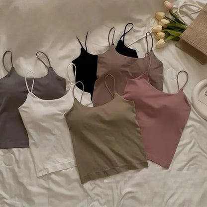 Seamless Spaghetti Strap Tank Top Image 4