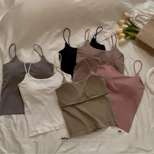 Seamless Spaghetti Strap Tank Top Image 2