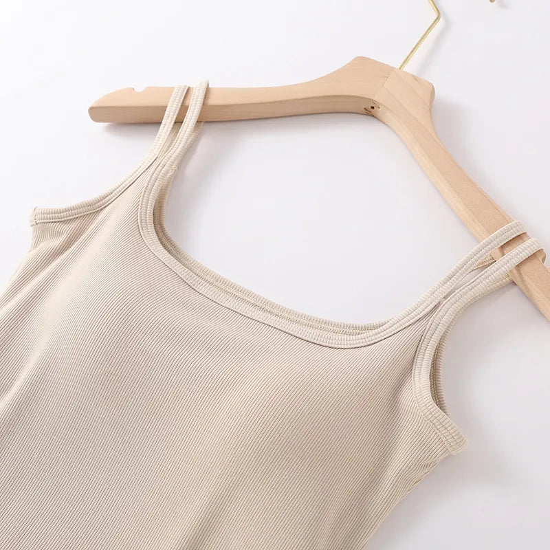 Double Strap Ribbed Crop Top Image 8