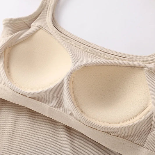 Double Strap Ribbed Crop Top Image 2