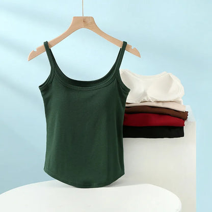 Scoop Neck Spaghetti Strap Tank Top Image 4