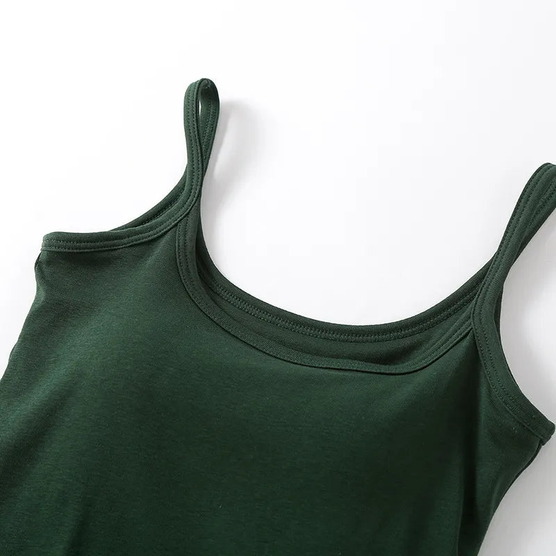 Scoop Neck Spaghetti Strap Tank Top Image 5