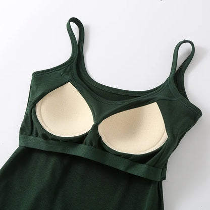 Scoop Neck Spaghetti Strap Tank Top Image 6