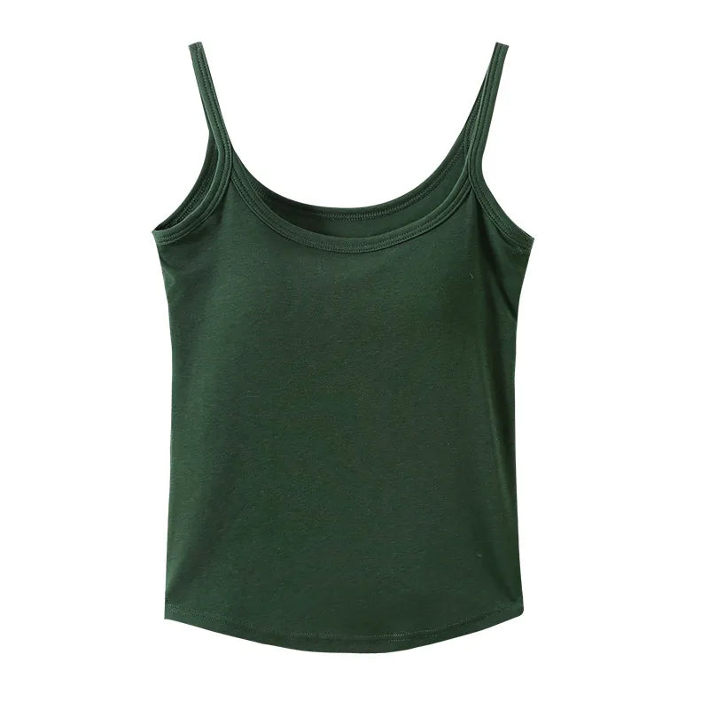Scoop Neck Spaghetti Strap Tank Top Image 8