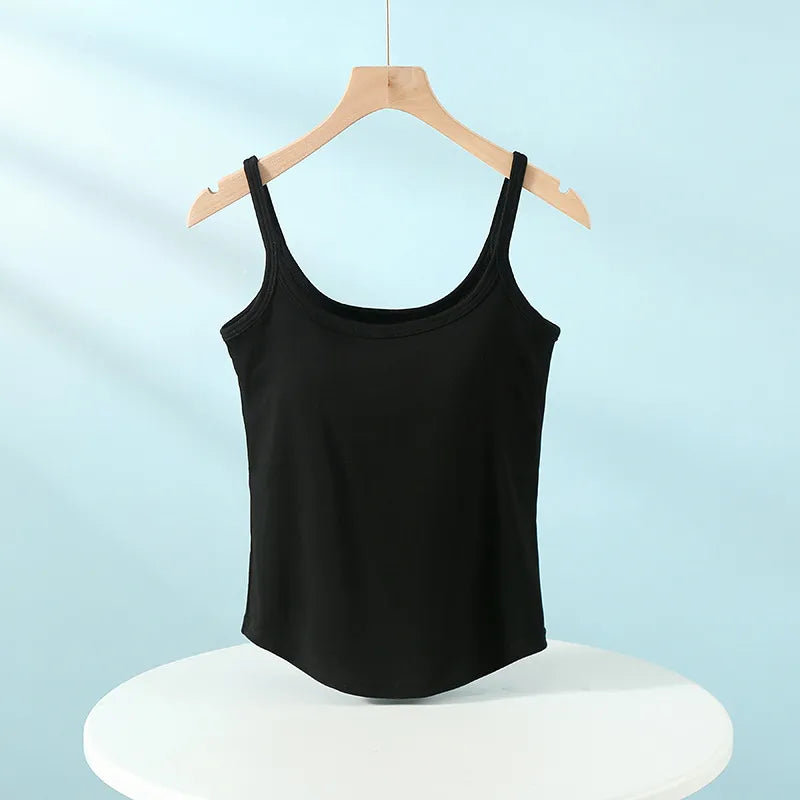 Scoop Neck Spaghetti Strap Tank Top Image 10