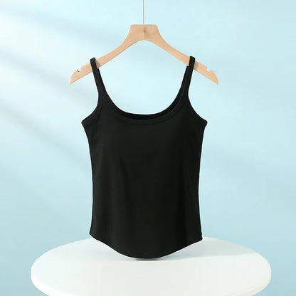 Scoop Neck Spaghetti Strap Tank Top Image 10