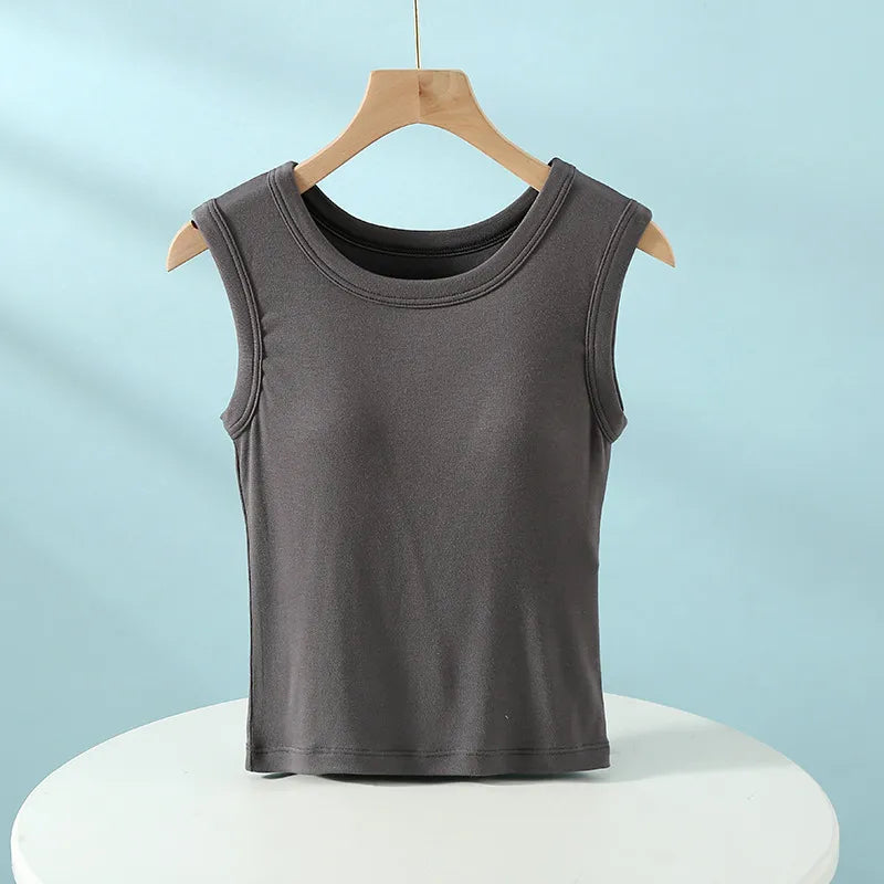Sleeveless Crew Neck Tank Top Image 3