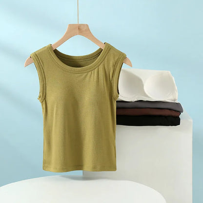 Sleeveless Crew Neck Tank Top Image 4