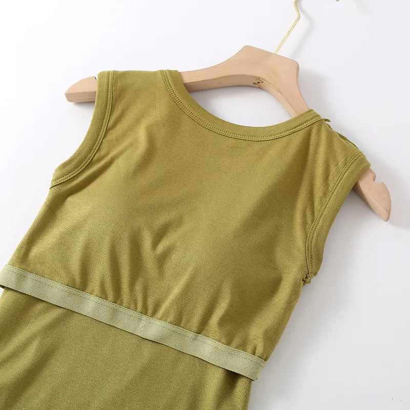 Sleeveless Crew Neck Tank Top Image 5