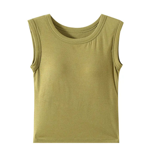 Sleeveless Crew Neck Tank Top Image 1