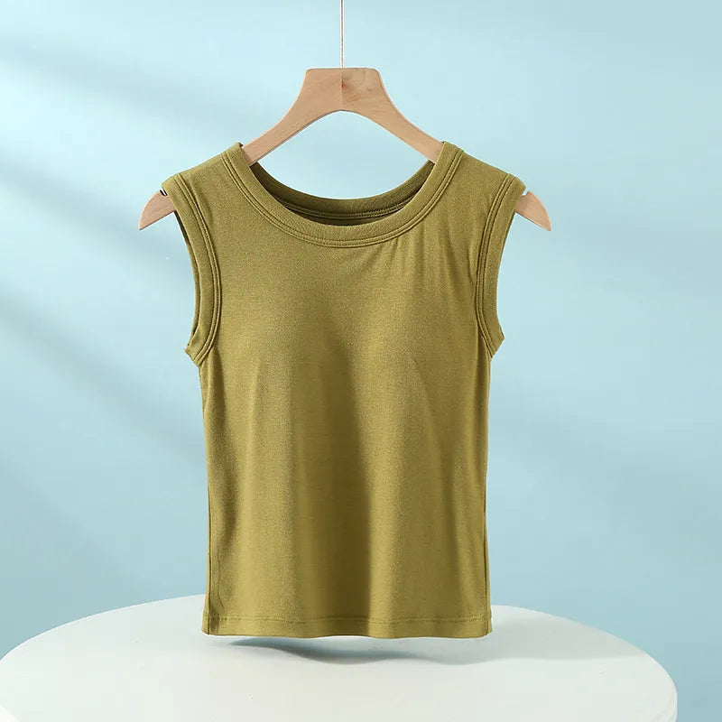Sleeveless Crew Neck Tank Top Image 9