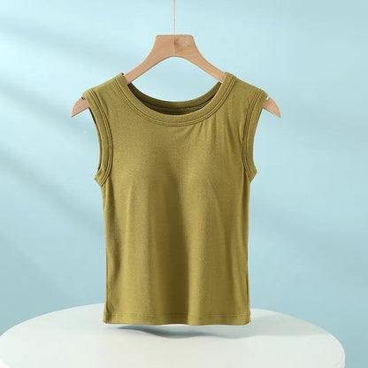 Sleeveless Crew Neck Tank Top Image 9
