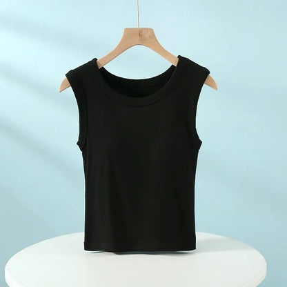 Sleeveless Crew Neck Tank Top Image 7