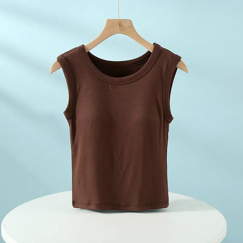Sleeveless Crew Neck Tank Top Image 8