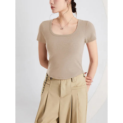 Square Neck Fitted T-Shirt Image 1