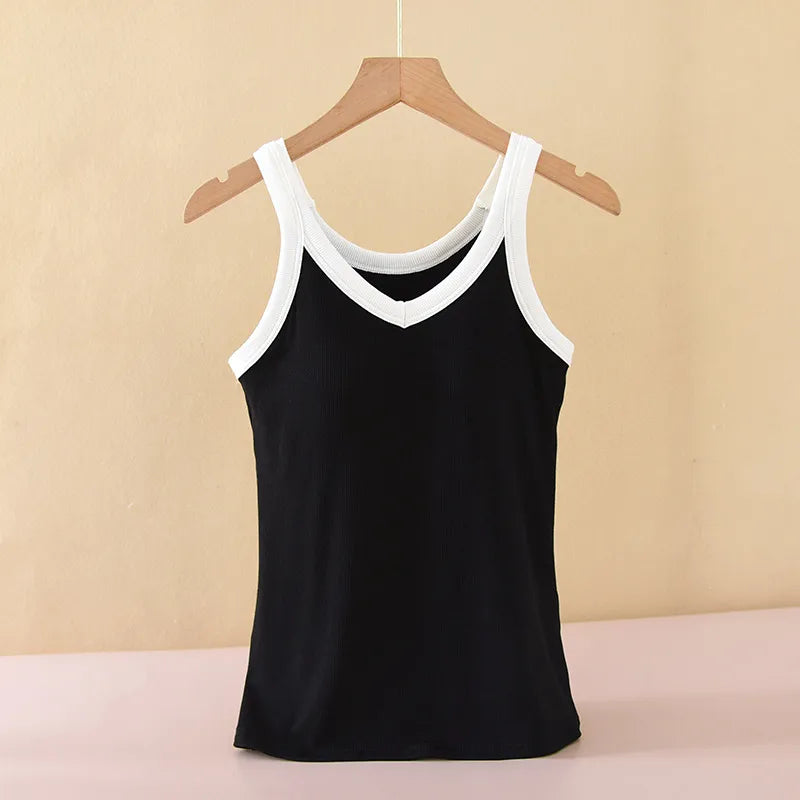Contrast Strap Tank Dress Image 1