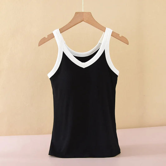 Contrast Strap Tank Dress Image 1