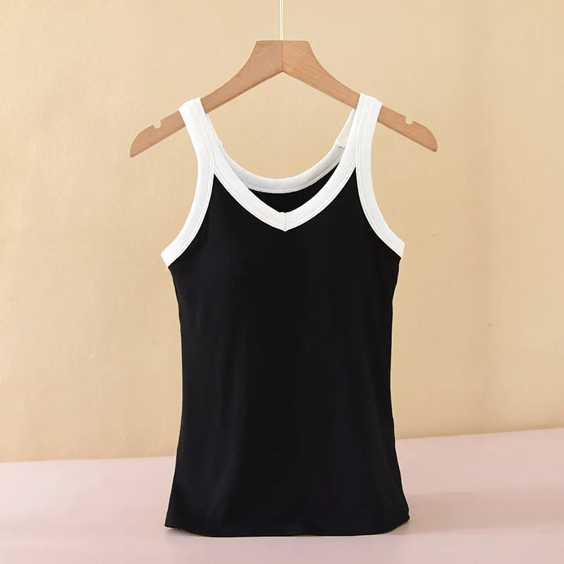 Contrast Strap Tank Dress Image 6
