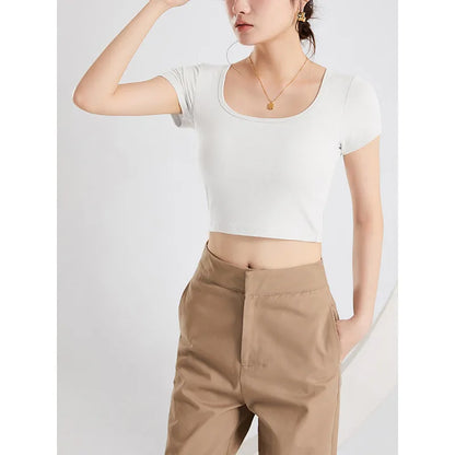 Scoop Neck Cropped T-Shirt Image 13