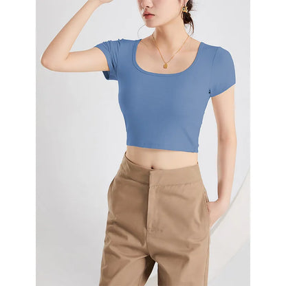 Scoop Neck Cropped T-Shirt Image 5
