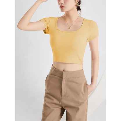 Scoop Neck Cropped T-Shirt Image 12