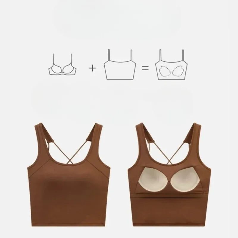 Padded Scoop Neck Sports Bra Image 1