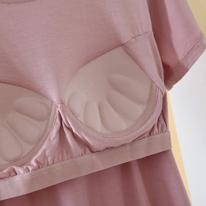 Light Pink Scoop Neck T-Shirt Image 6