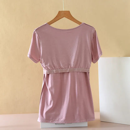 Light Pink Scoop Neck T-Shirt Image 3