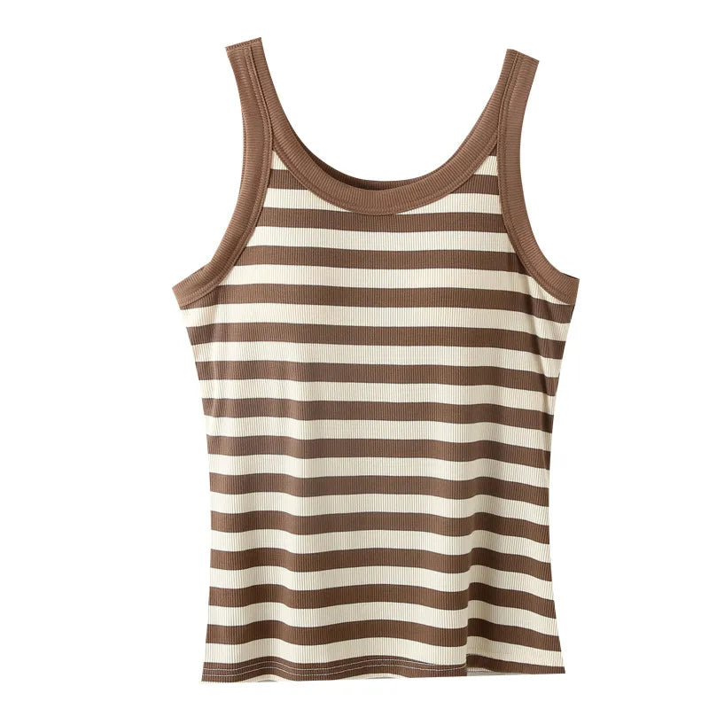 Striped Contrast Tank Dress Image 7