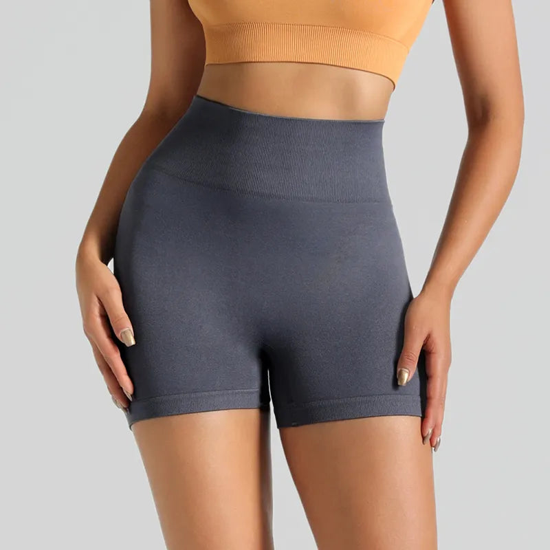 Black Seamless Biker Shorts Image 11